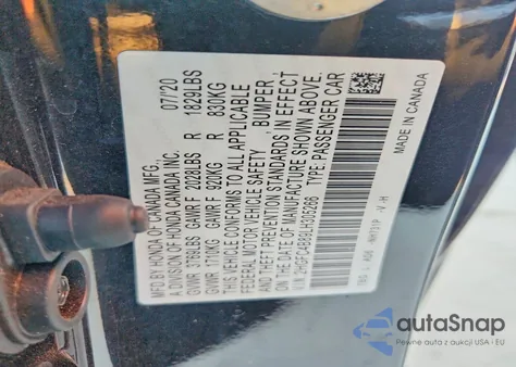 2020 Honda Civic Sport from USA, damaged, VIN 2HGFC4B89LH305266